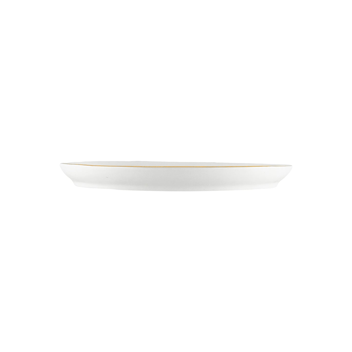 Abbesses Gold Rim Porcelain 4 Piece Dinnerware Set, Service For 1