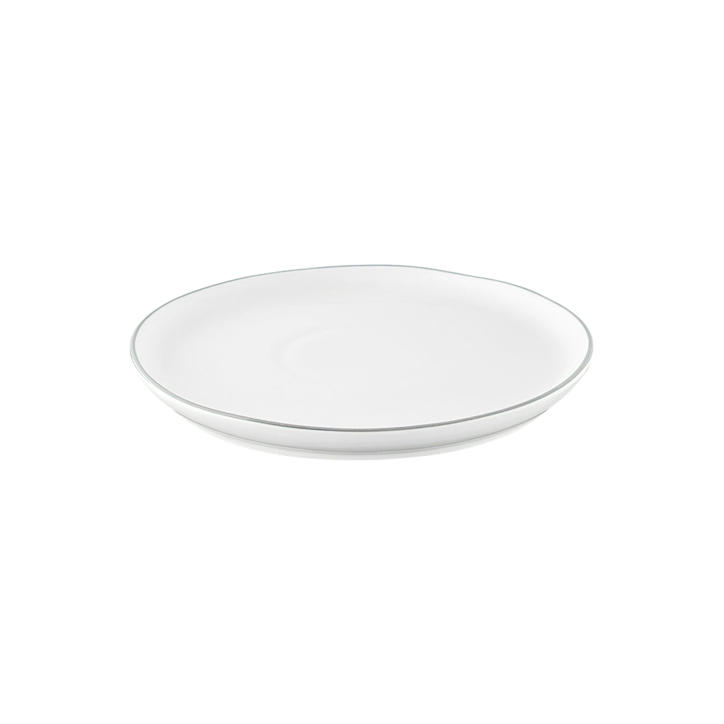 Abbesses Grey Rim Porcelain 16 Piece Dinnerware Set, Service For 4