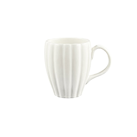 Lafayette Pearl White Stoneware Coffee Mug, Set of 4