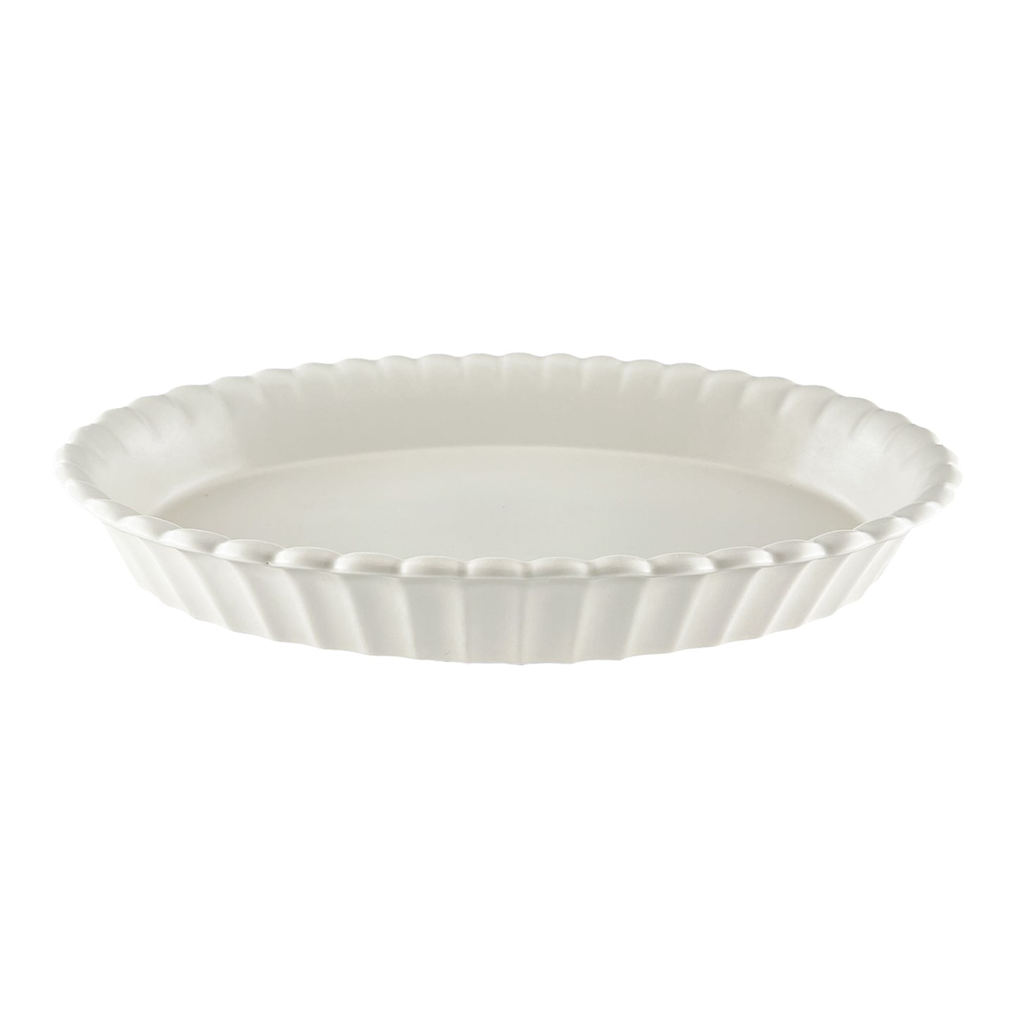 Lafayette Oval Pearl White Stoneware Baker