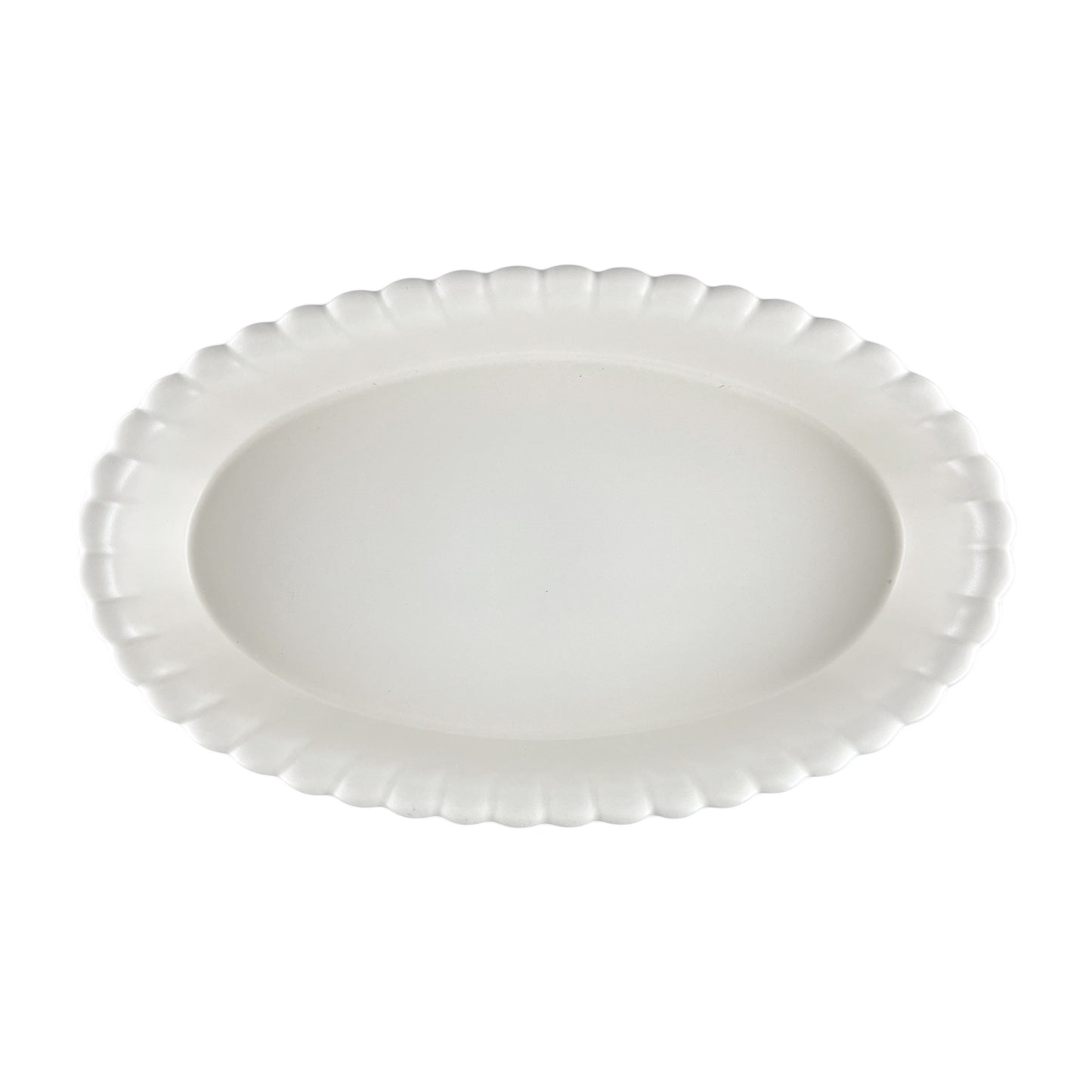 Lafayette Oval Pearl White Stoneware Baker