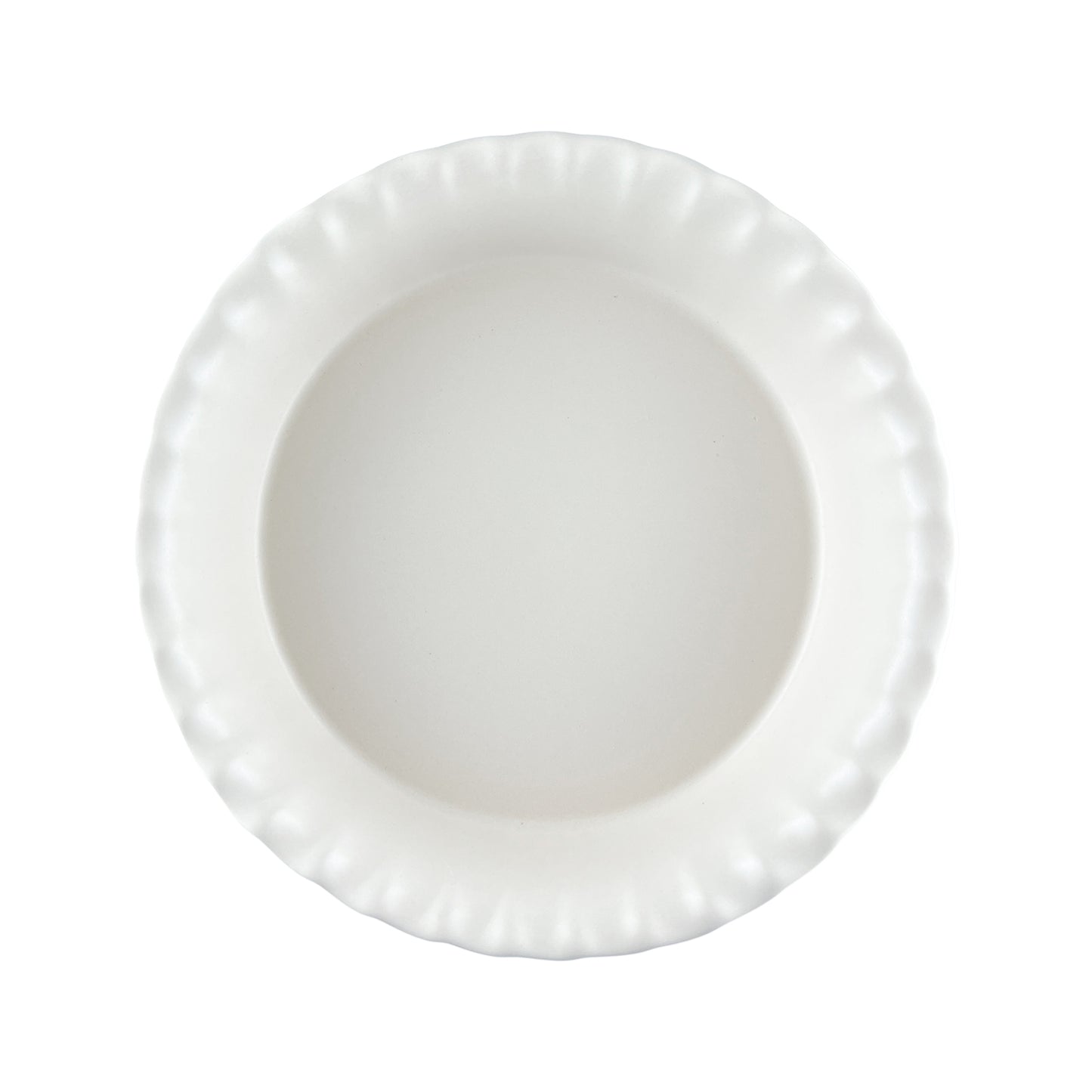 Lafayette Round Pearl White Stoneware Baker