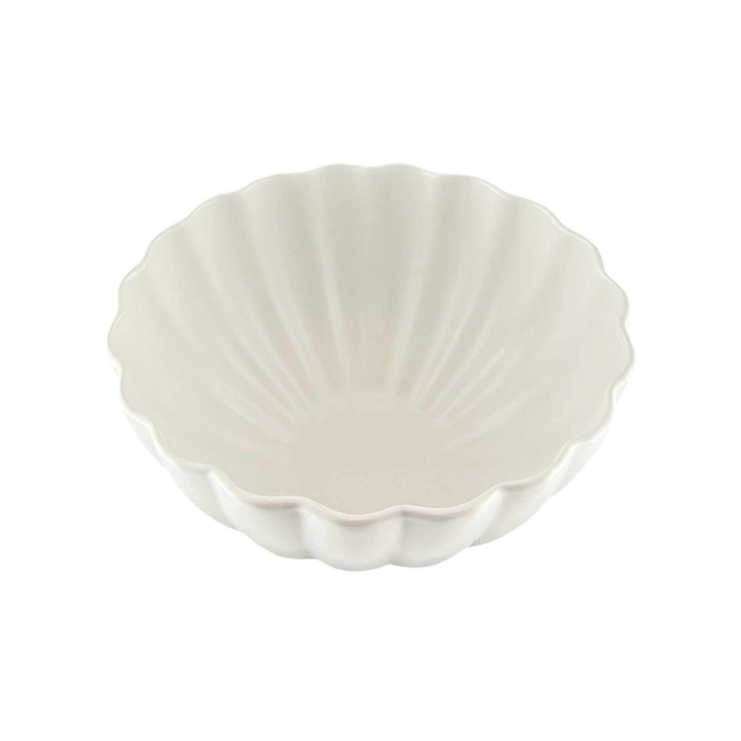 Lafayette Round Pearl White Stoneware Serving Bowl