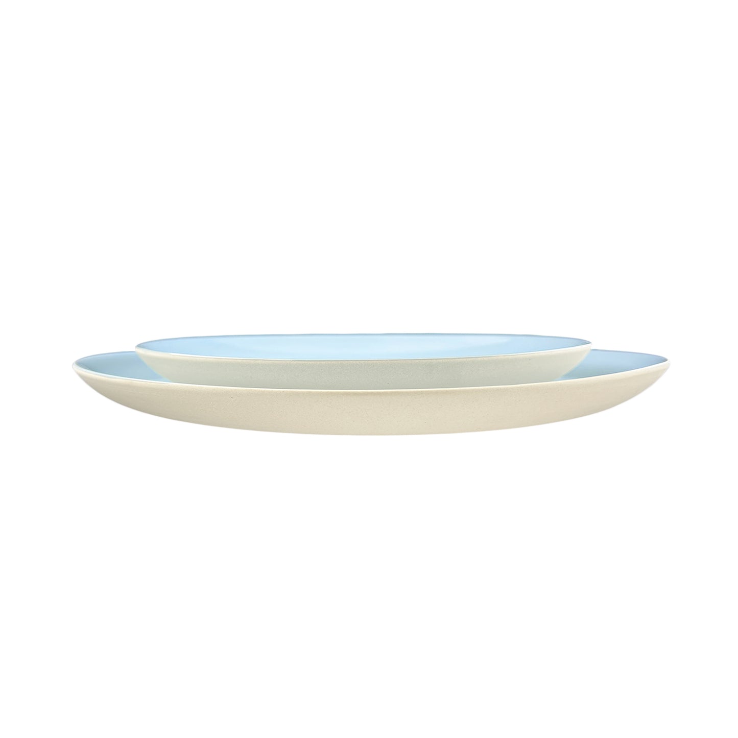 Shell Bisque Blue Porcelain Dinner Plate, Set of 4