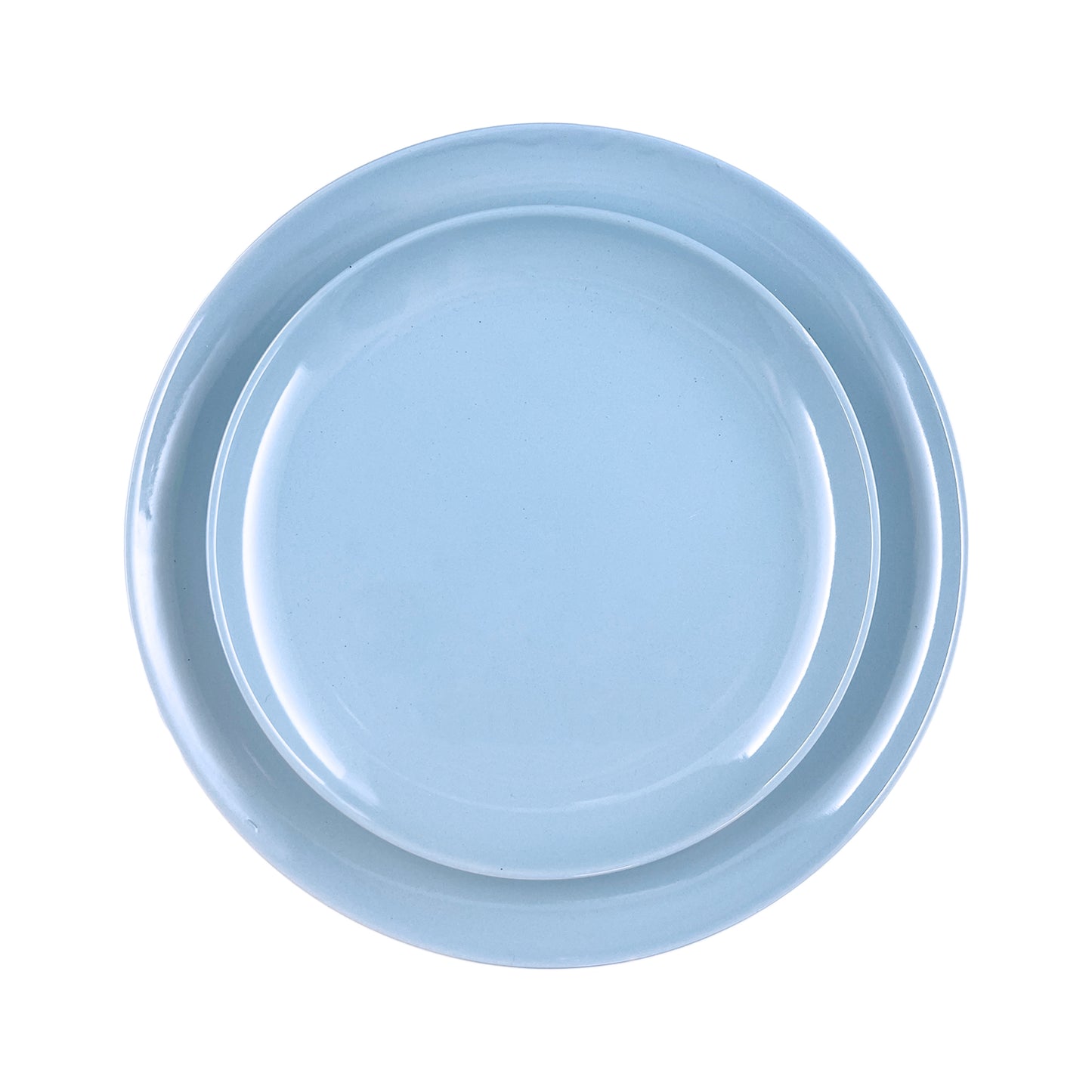Shell Bisque Blue Porcelain Dinner Plate, Set of 4