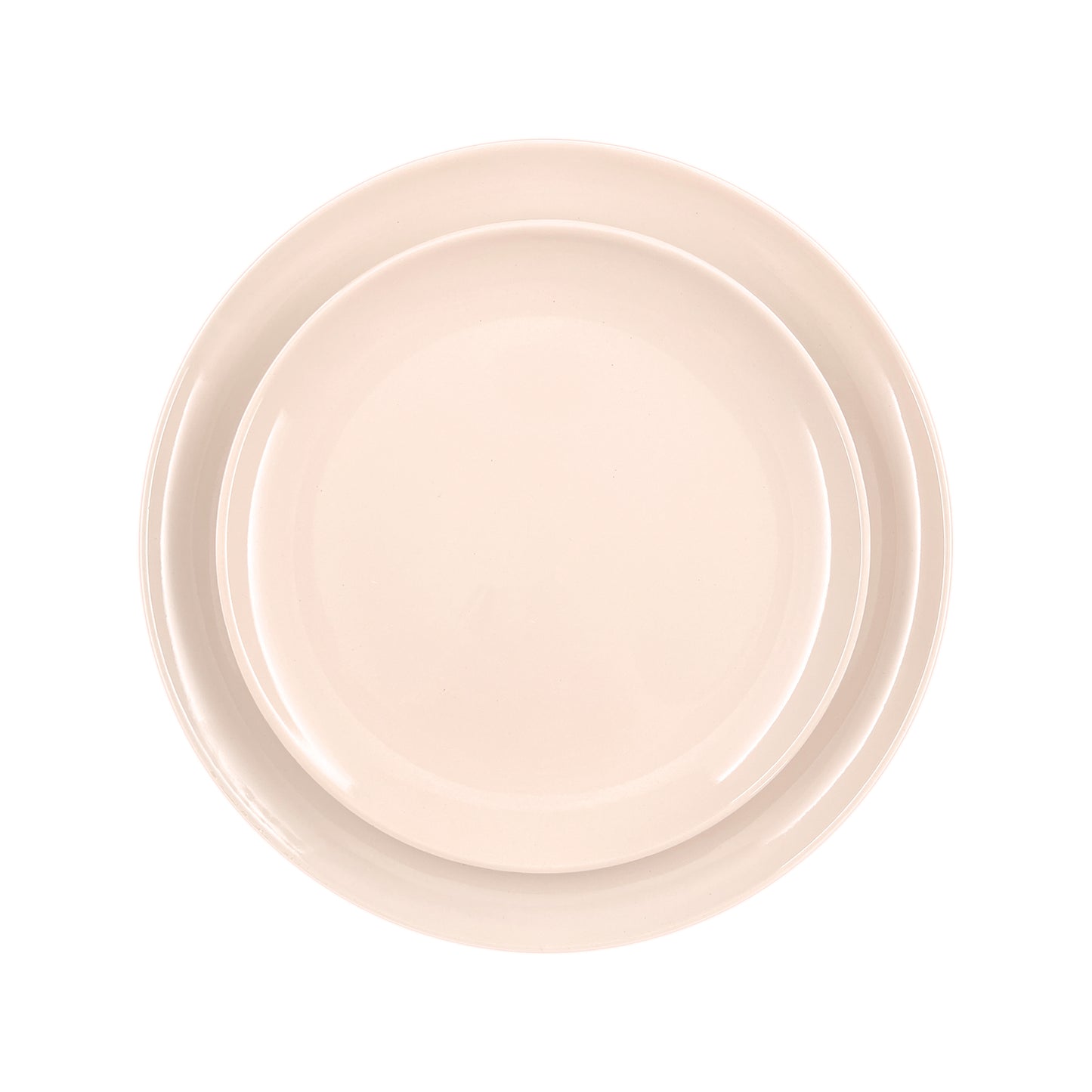 Shell Bisque Soft Pink Porcelain 4 Piece Dinnerware Set, Service For 1