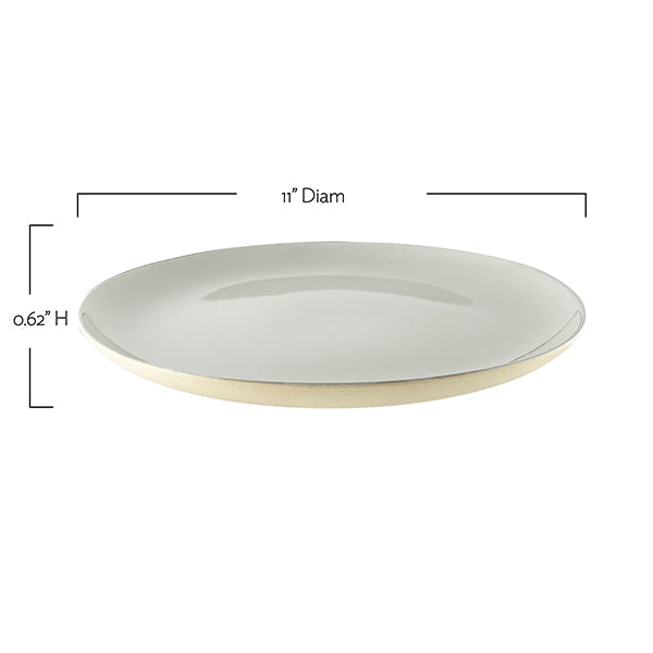 Shell Bisque Blue Porcelain Dinner Plate, Set of 4