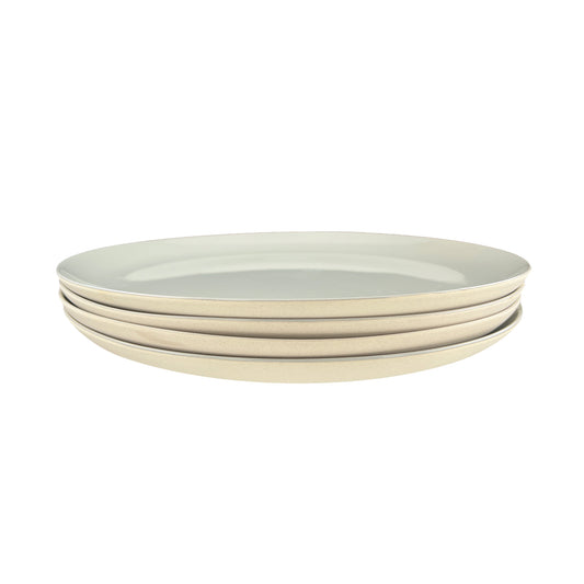 Shell Bisque Grey Porcelain Dinner Plate, Set of 4