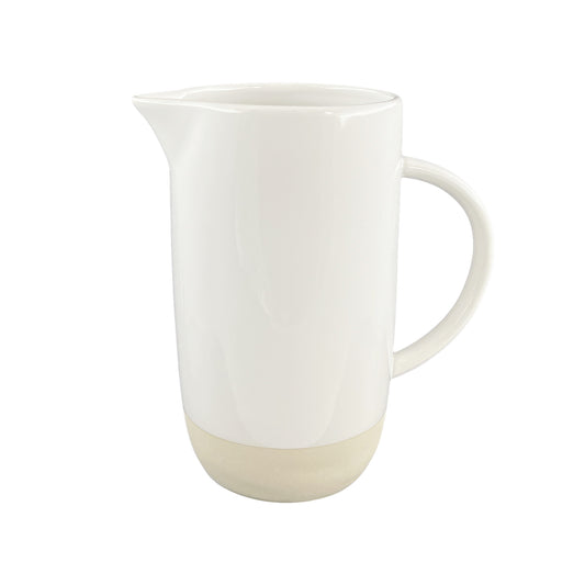 Shell Bisque White Porcelain Pitcher