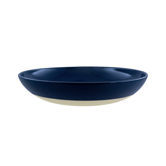 Shell Bisque Indigo Porcelain Pasta Bowl, Set of 4