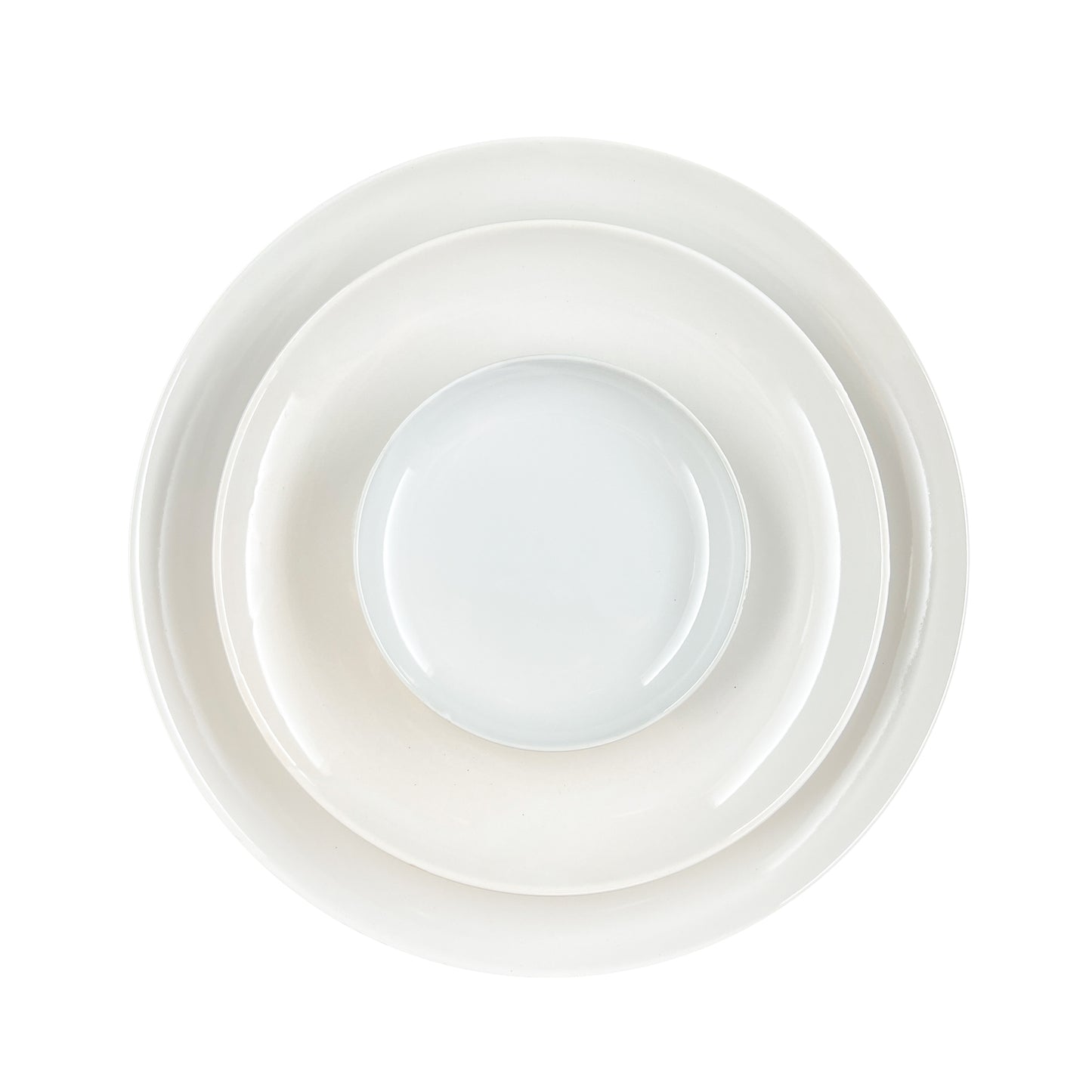 Shell Bisque White Porcelain Tidbit Plate, Set of 4