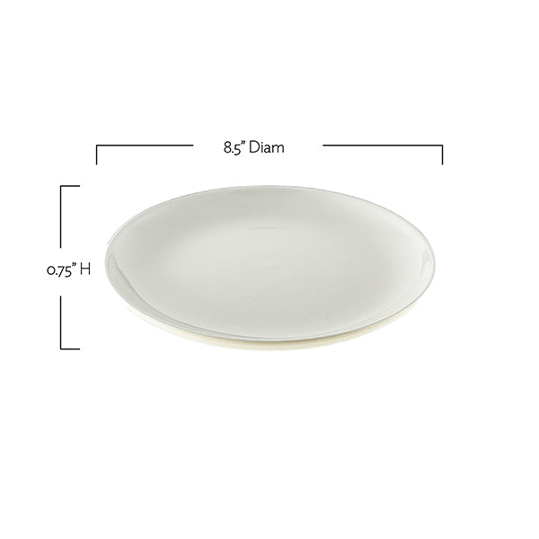 Shell Bisque Blue Porcelain Salad Plate, Set of 4