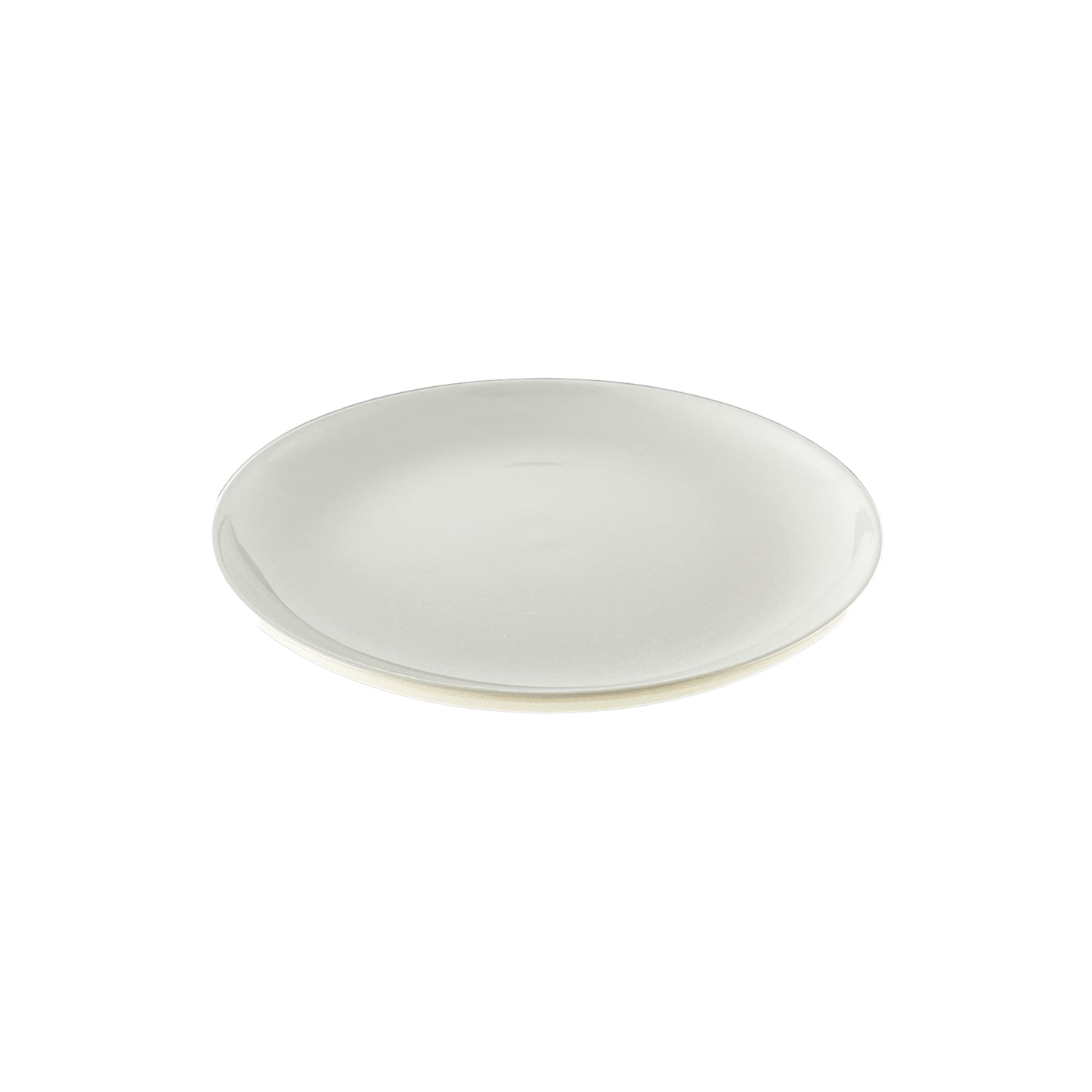 Shell Bisque Grey Porcelain 3 Piece Dinnerware Set, Service For 1