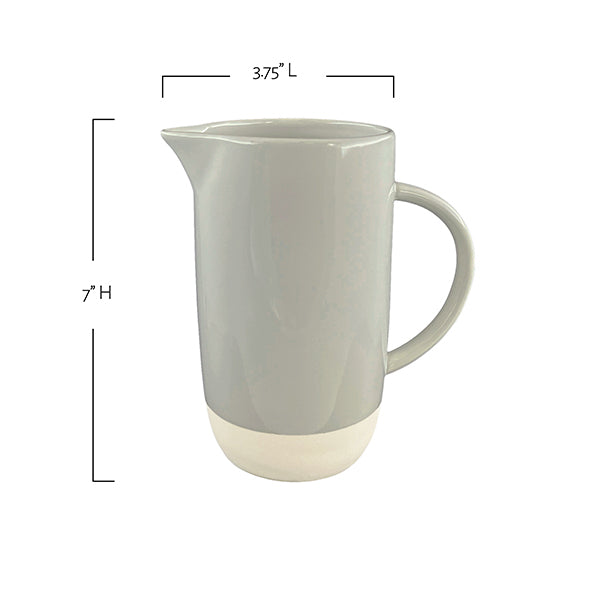 Shell Bisque Blue Porcelain Pitcher