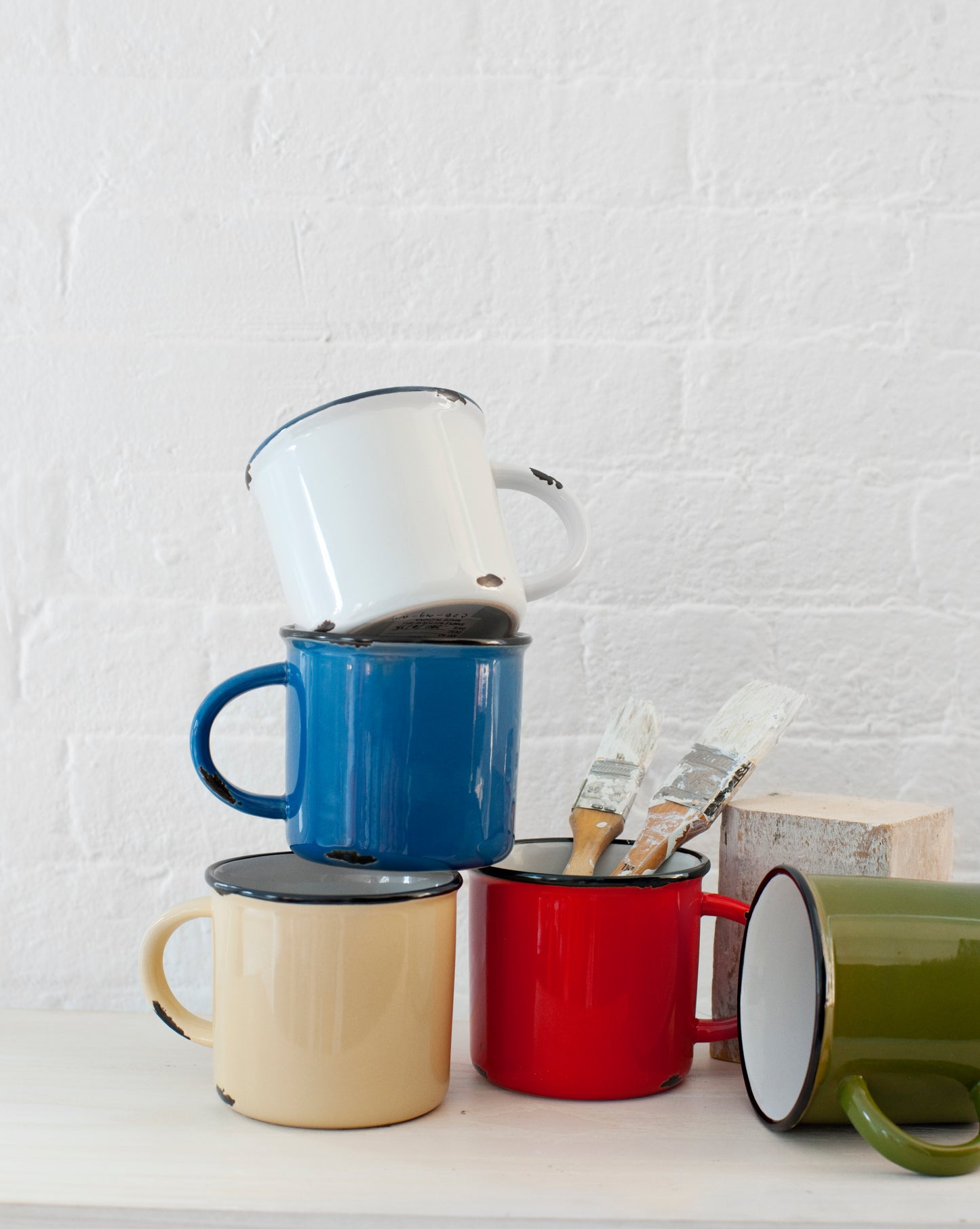 Tinware Espresso Mug in Yellow - Set of 4