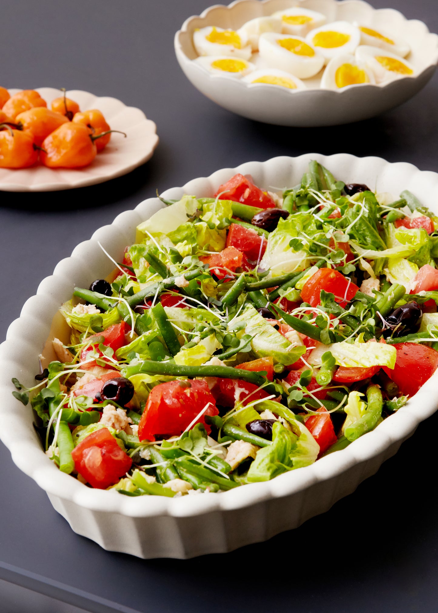 Lafayette Oval Fog Stoneware Baker