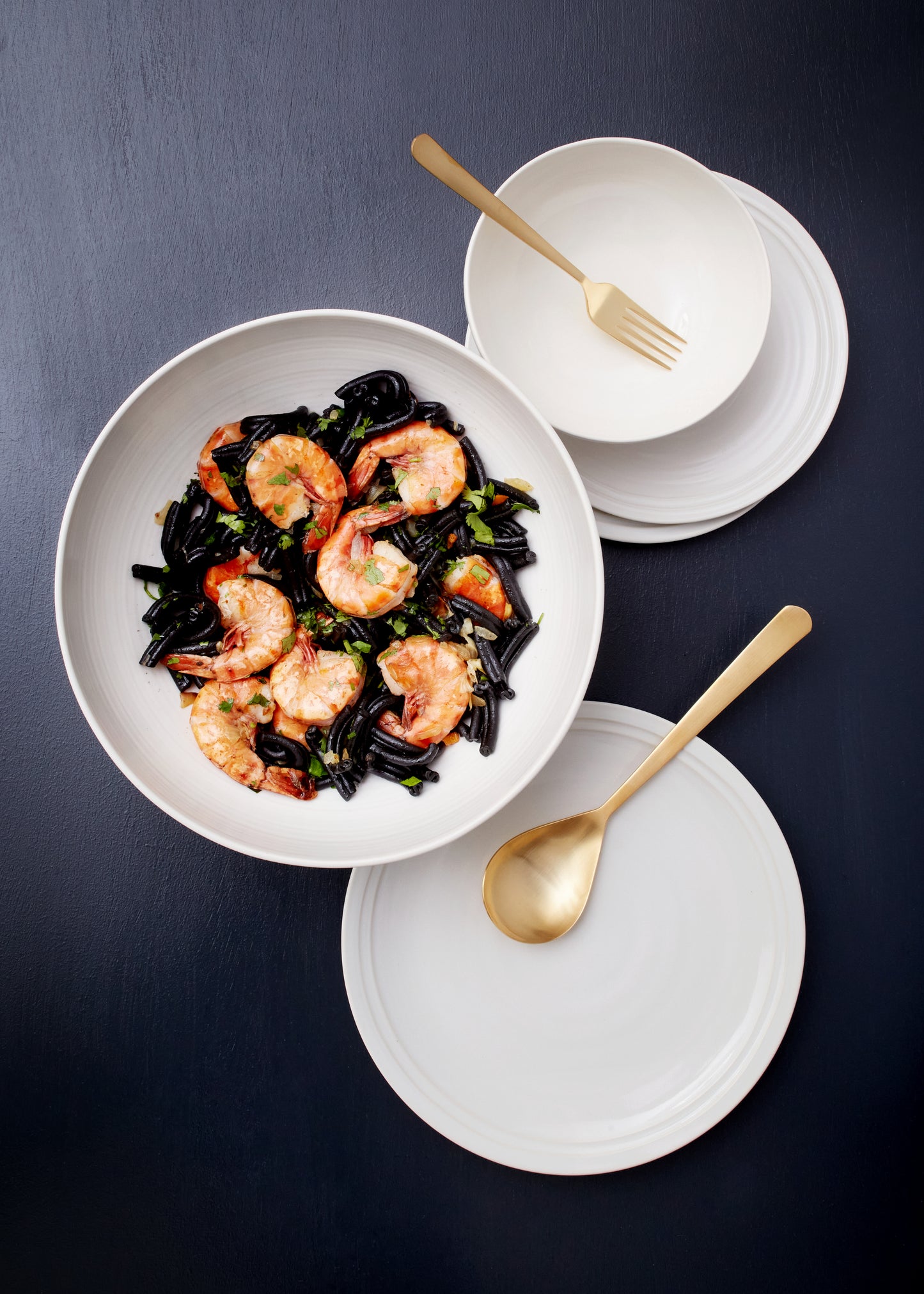 Lines White Stoneware 4 Piece Dinnerware Set, Service For 1