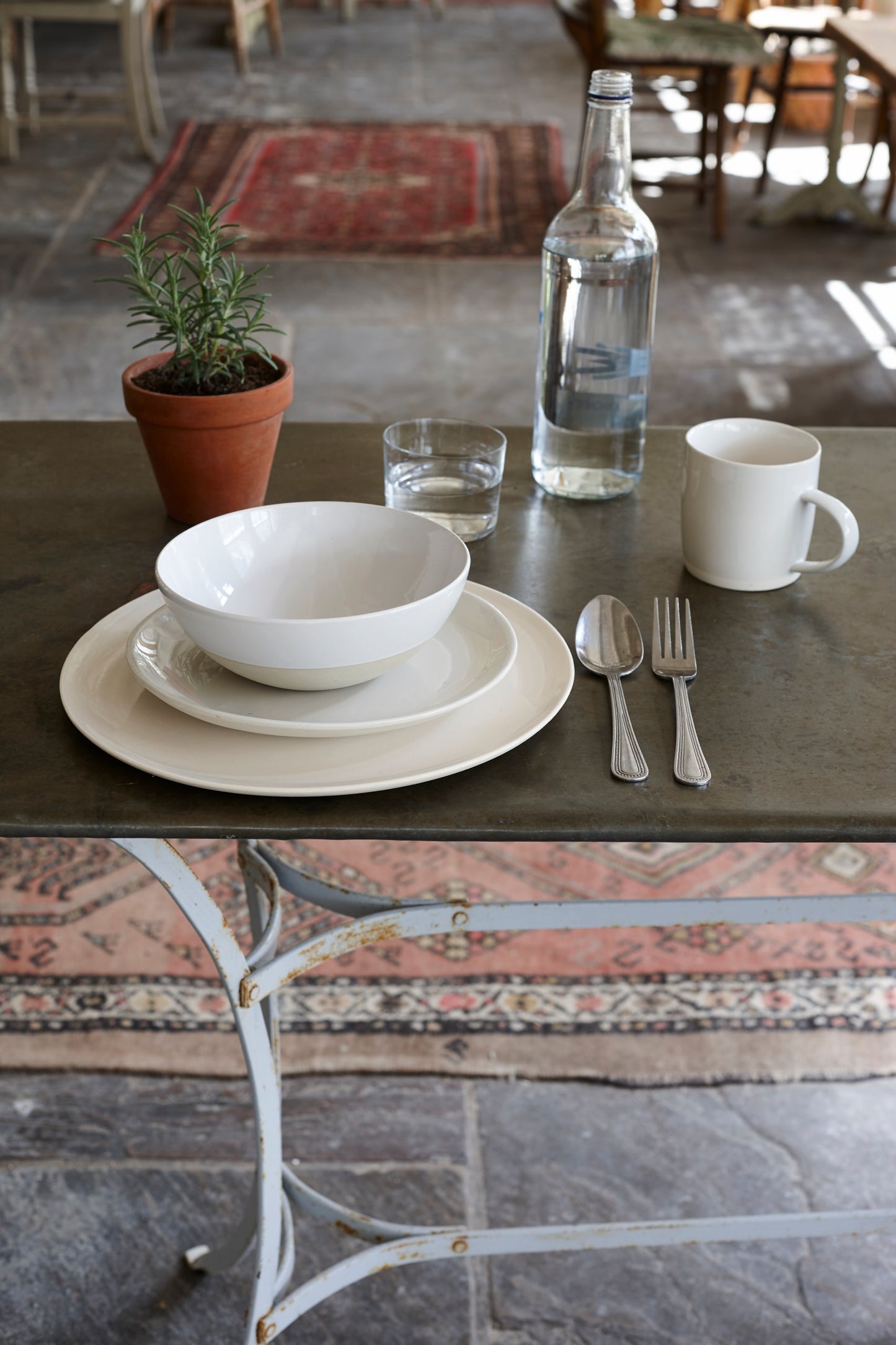 Shell Bisque White Porcelain Salad Plate, Set of 4