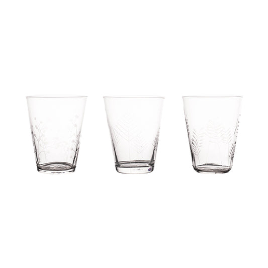 Sienna Etched Water Glassware Set