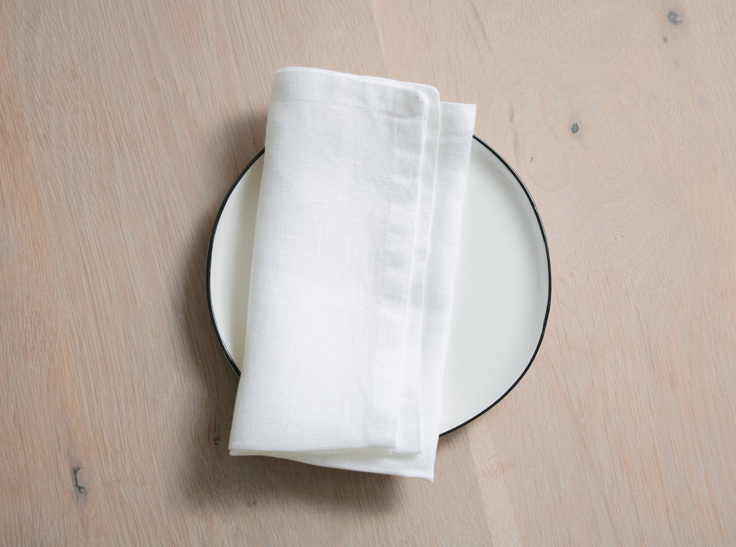 Canvas Home Classic White Linen Napkin, Set of 4