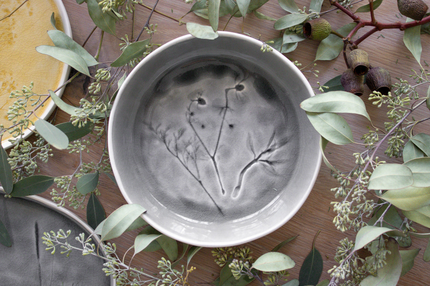 Meadow Grey Porcelain Medium Bowl, Set of 4