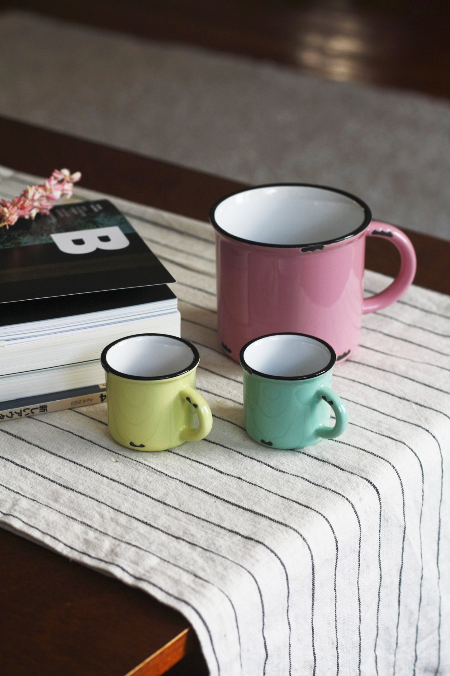 Tinware Espresso Mug in Red - Set of 4