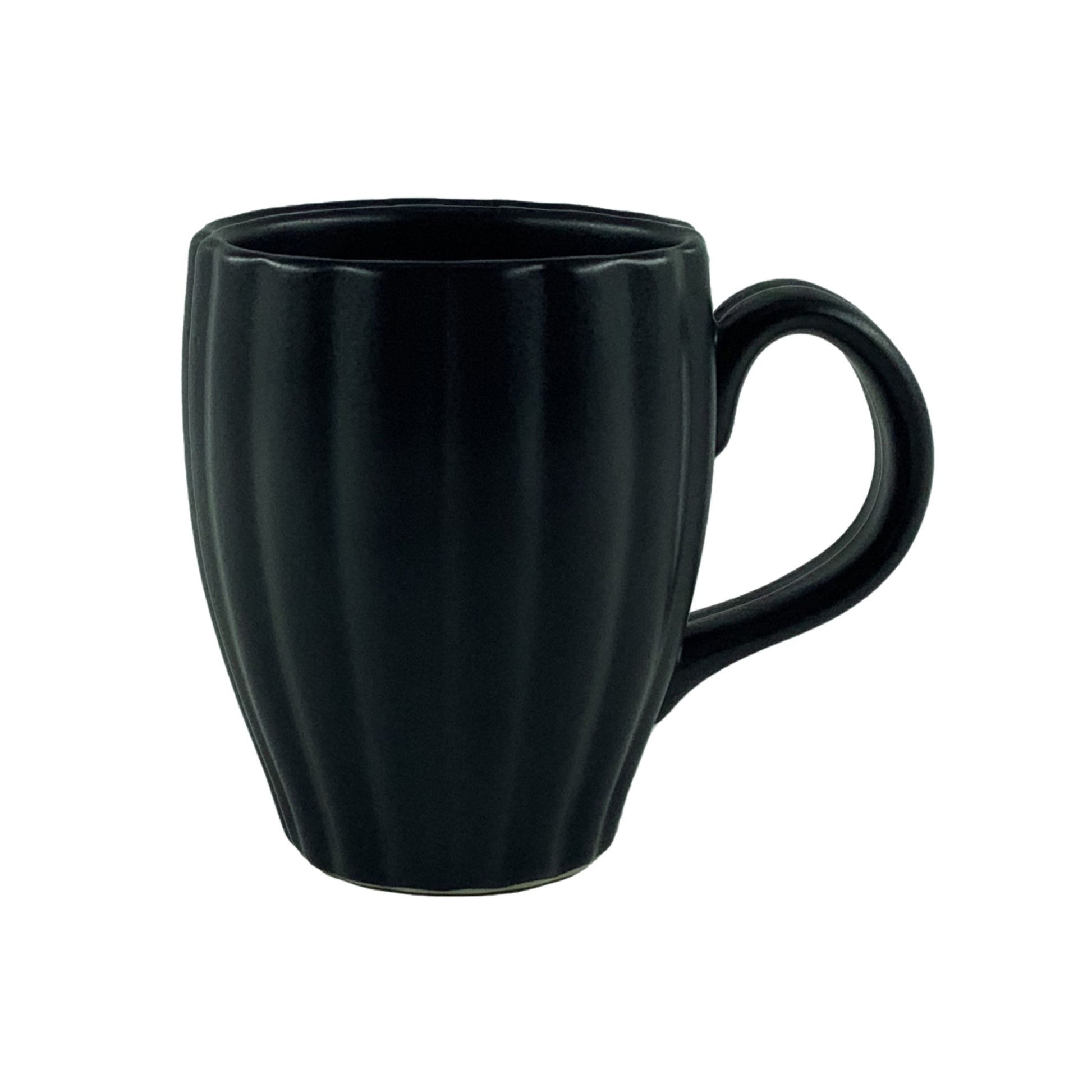 Lafayette Noir Stoneware Coffee Mug, Set of 4 Canvas Home Black, Black Coffee Mug, Black Scalloped Coffee Mug, Black Stoneware, Black Stoneware Coffee Mug, ED Ellen DeGeneres, ED Ellen DeGeneres X Canvas Home, Ellen DeGeneres, Lafayette, Lafayette Black, Lafayette Black Stoneware Coffee Mug, Lafayette Coffee Mug, Lafayette Mug, Lafayette Noir, Lafayette Noir Stoneware Coffee Mug, Mug, Mugs + Cups, Noir, Portugal, Scalloped, Scalloped Coffee Mug, Set of 4, Stoneware, Stoneware Mug