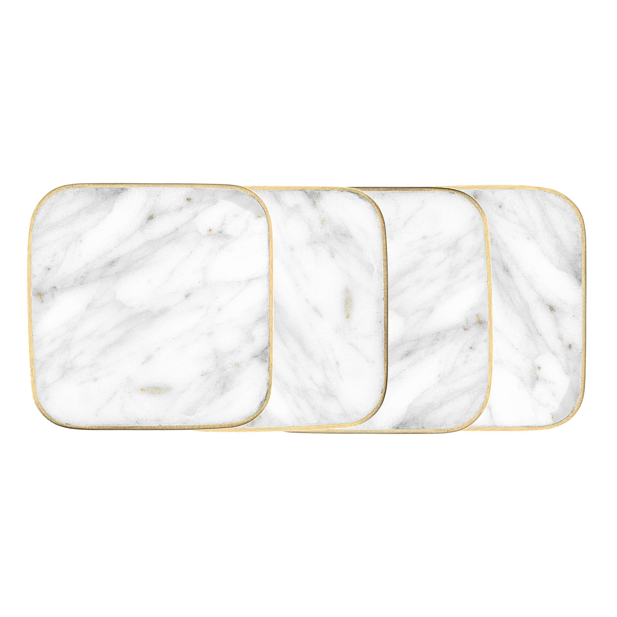 canvas home Verona White Marble Coaster Set
