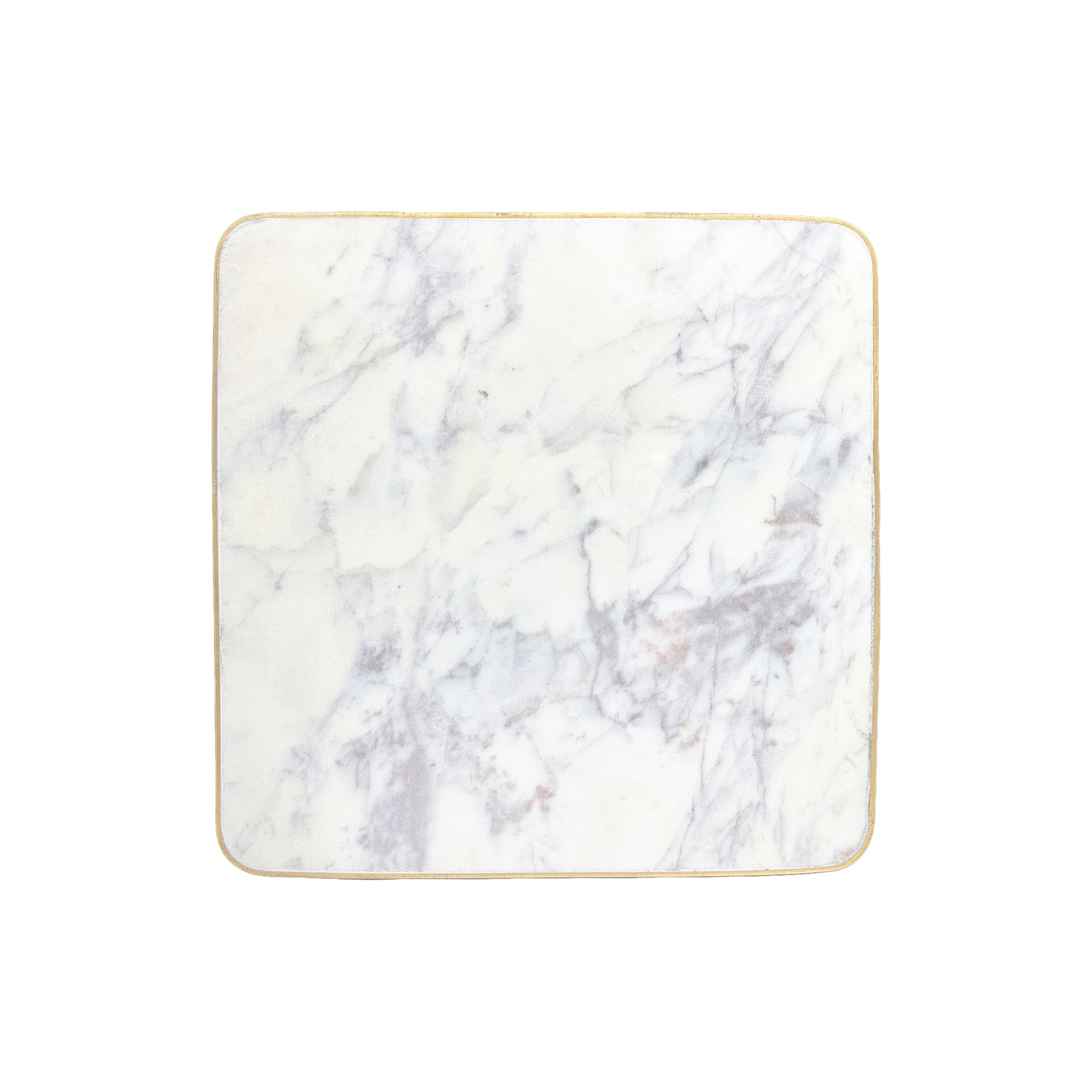 Verona White Marble Square Charger