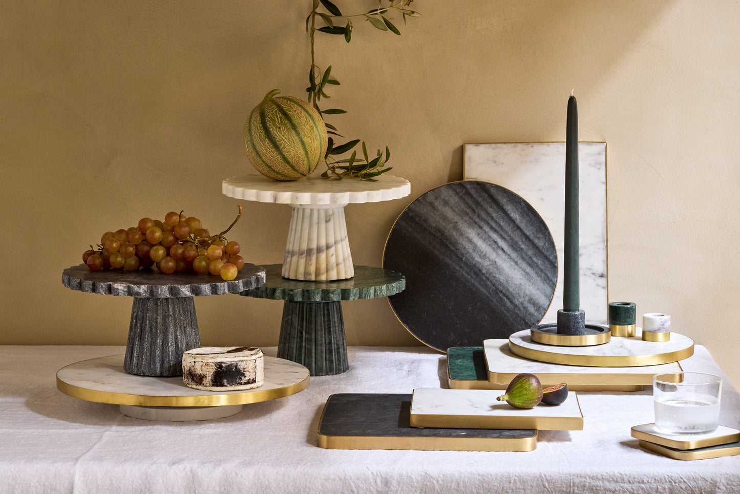 Verona Green Marble Square Charger