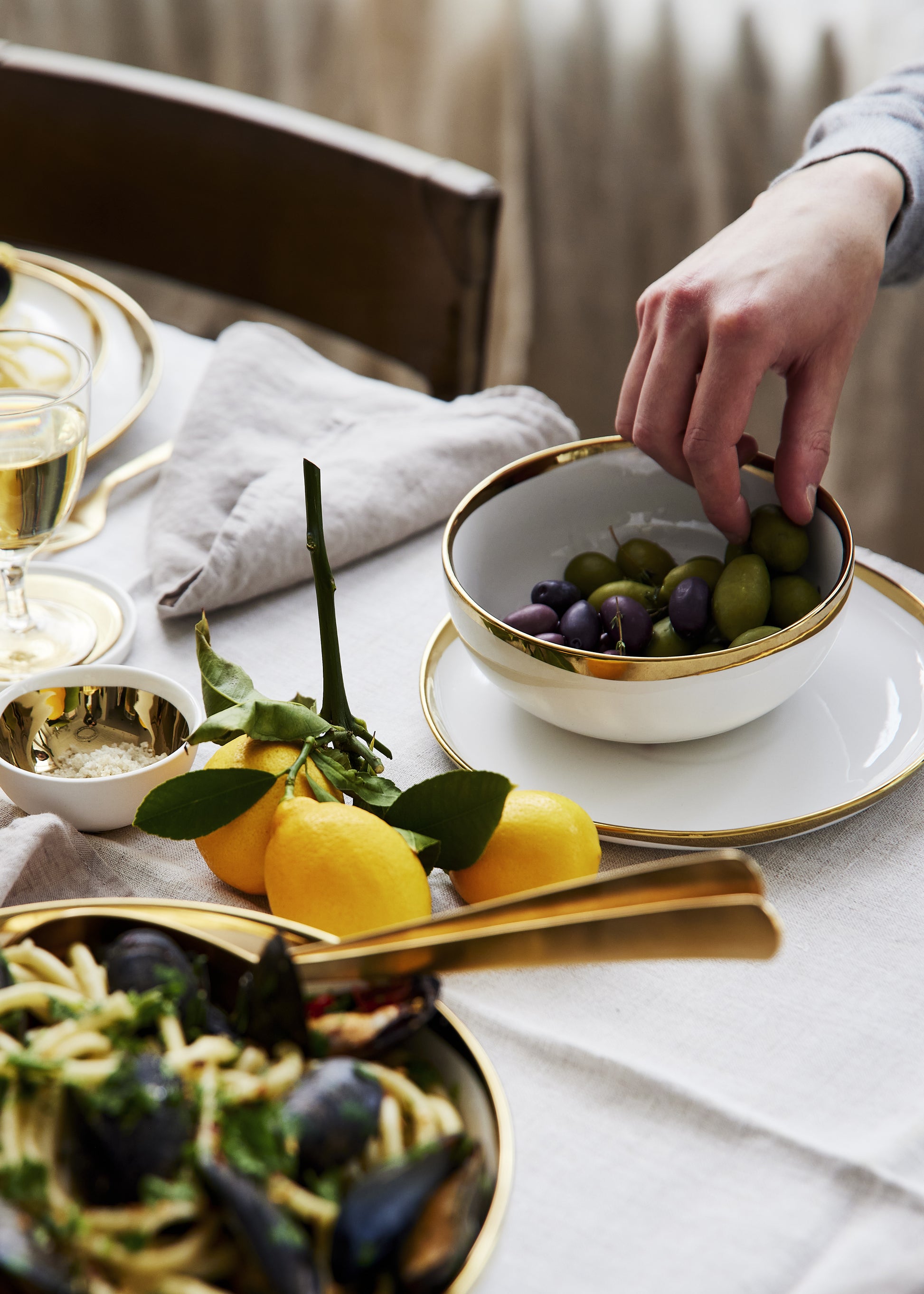 Dauville Gold Metallic Porcelain 5 Piece Dinnerware Set, Service For 1 Canvas Home Dauville, Dauville Cereal Bowl, Dauville Collection, Dauville Dinner Plate, Dauville Dinnerware Set, Dauville Gold, Dauville Gold Cereal Bowl, Dauville Gold Cup & Saucer, Dauville Gold Dinner Plate, Dauville Gold Metallic, Dauville Gold Metallic Porcelain Cereal Bowl, Dauville Gold Metallic Porcelain Dinner Plate, Dauville Gold Salad Plate, Dauville Porcelain Cereal Bowl, Dauville Porcelain Cup & Saucer, Dauville 