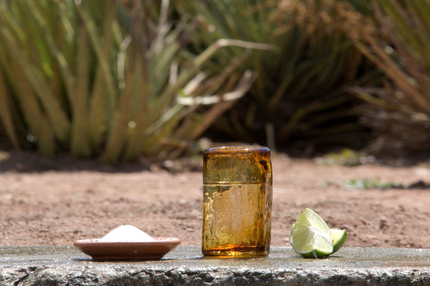 S/2 Xaquixe Shot Glasses -Amber