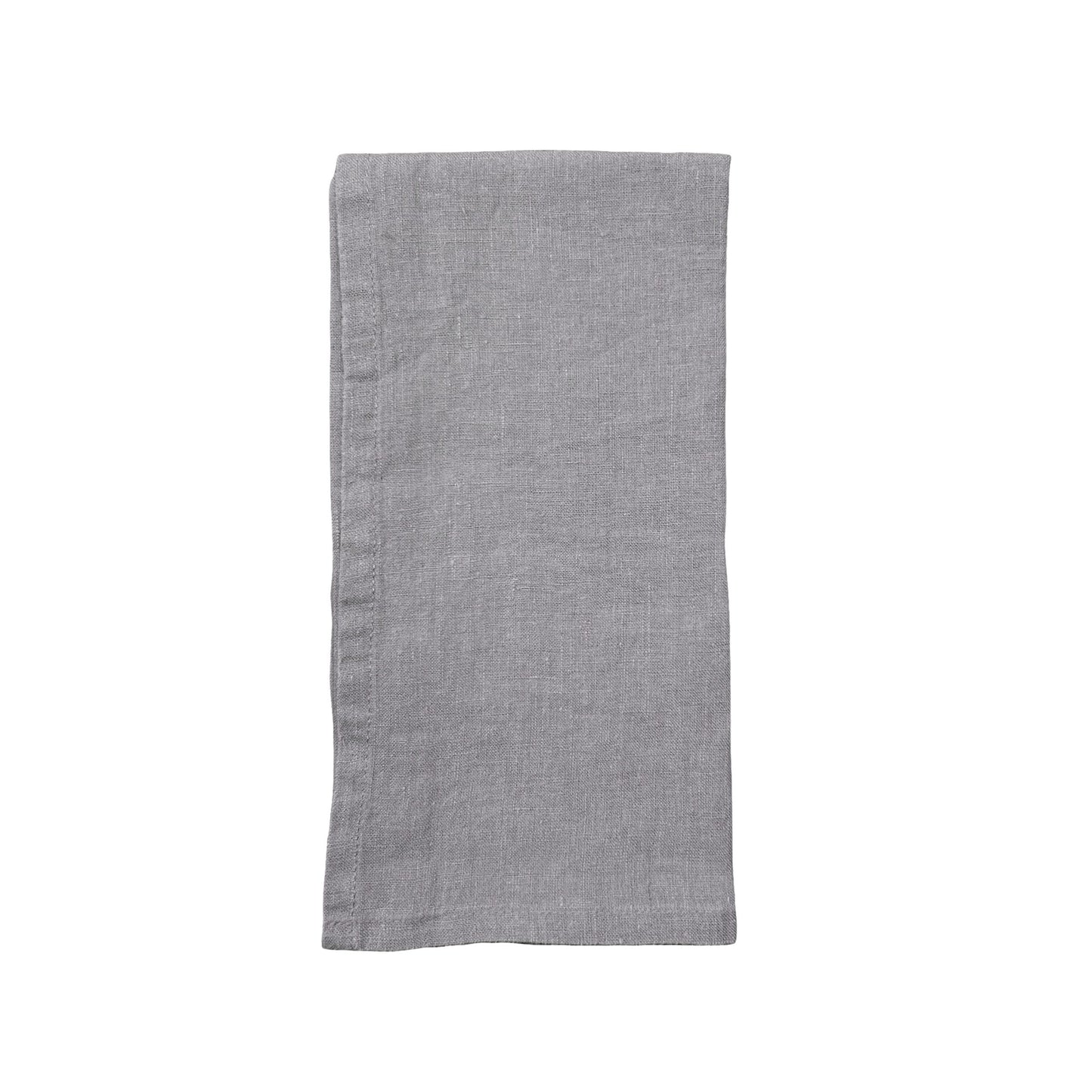Stone Washed Charcoal Linen Napkin, Set of 4 Canvas Home Charcoal, Ellen DeGeneres, Grey, India, Lafayette, Napkins