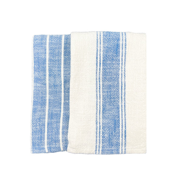 Cotton Tea Towels in Indigo- Set of 2