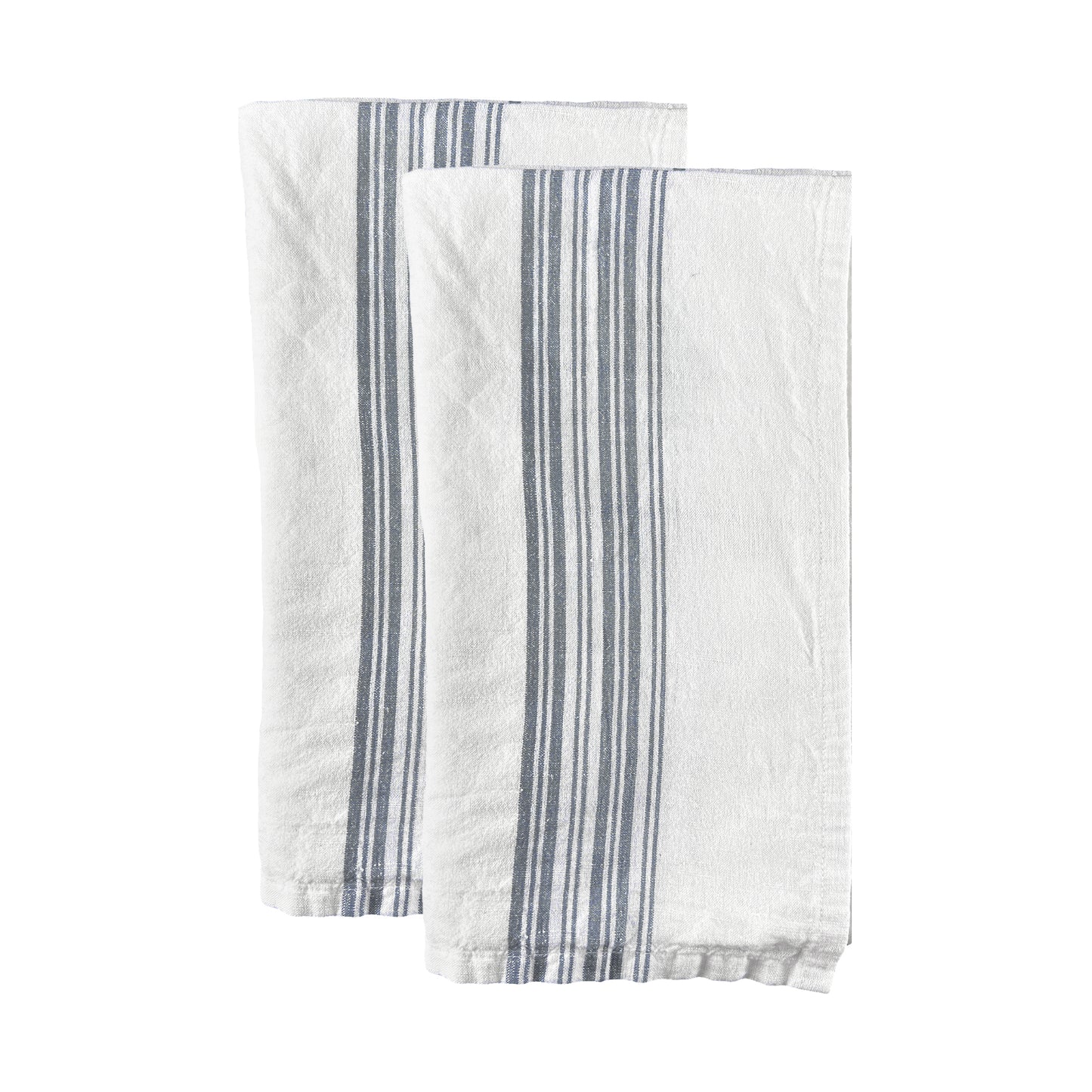 Dinard Charcoal Tea Towel, Set of 2