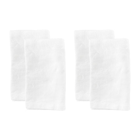 Canvas Home Classic White Linen Napkin, Set of 4