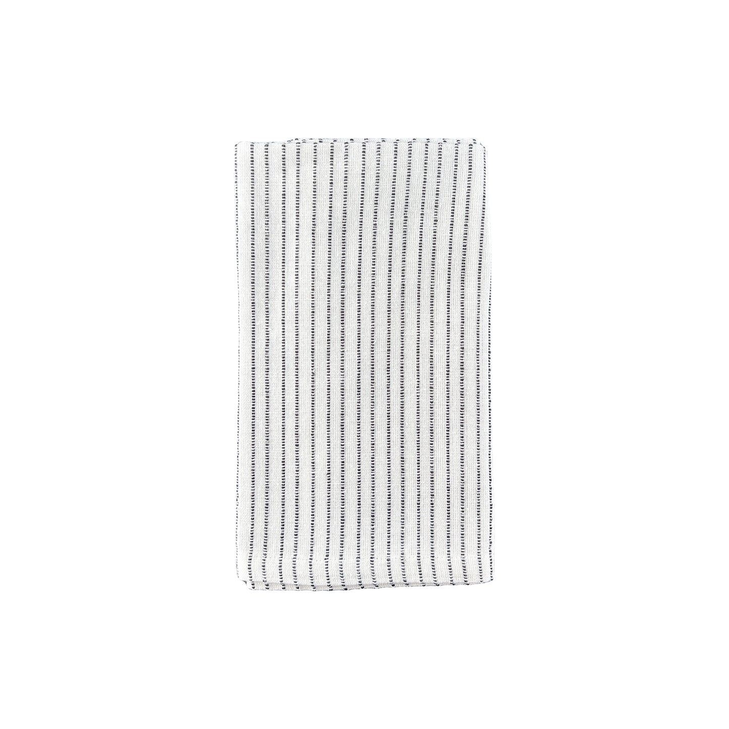 Stitched Cotton White/Black Napkin, Set of 4