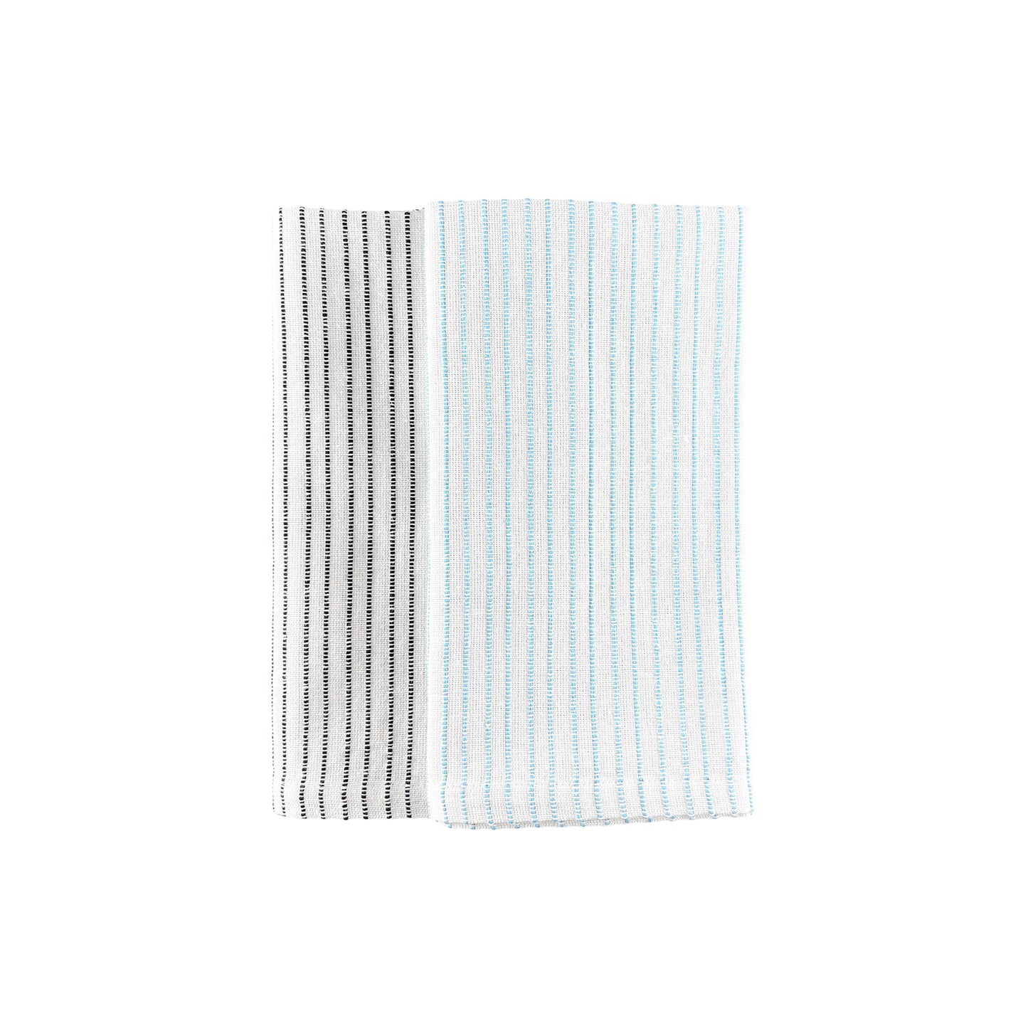 Stitched Cotton White/Black Napkin, Set of 4
