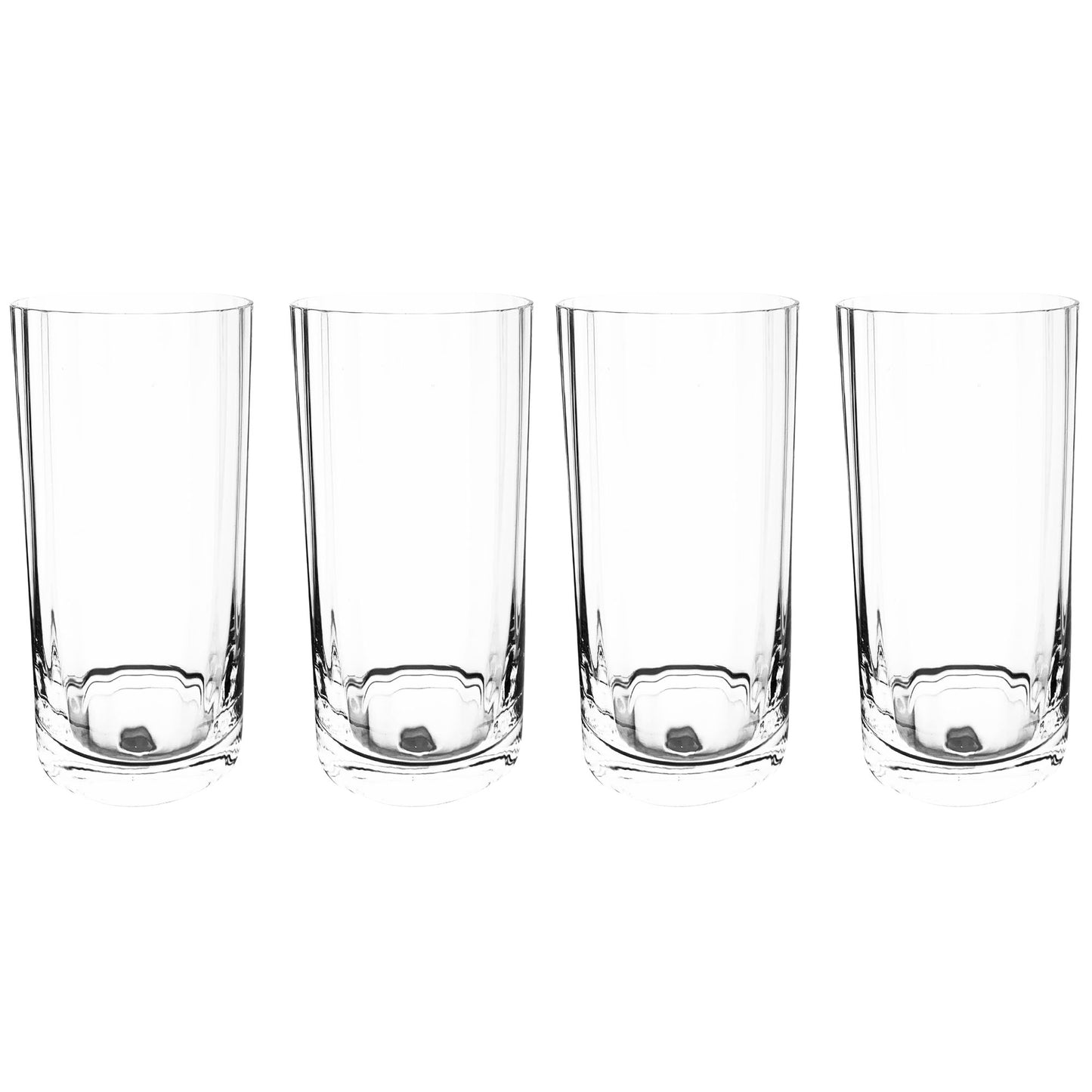 Odeon Highball Glass, Set of 4 Canvas Home Clear, Cocktail Glass, Cocktail Glassware, Drinking Glass, Fluted, Fluted Glassware, Fluted Highball, Glass, Glassware, Highball, Highball Glassware, Highball Set, Odeon, Odeon Highball, Set of 4