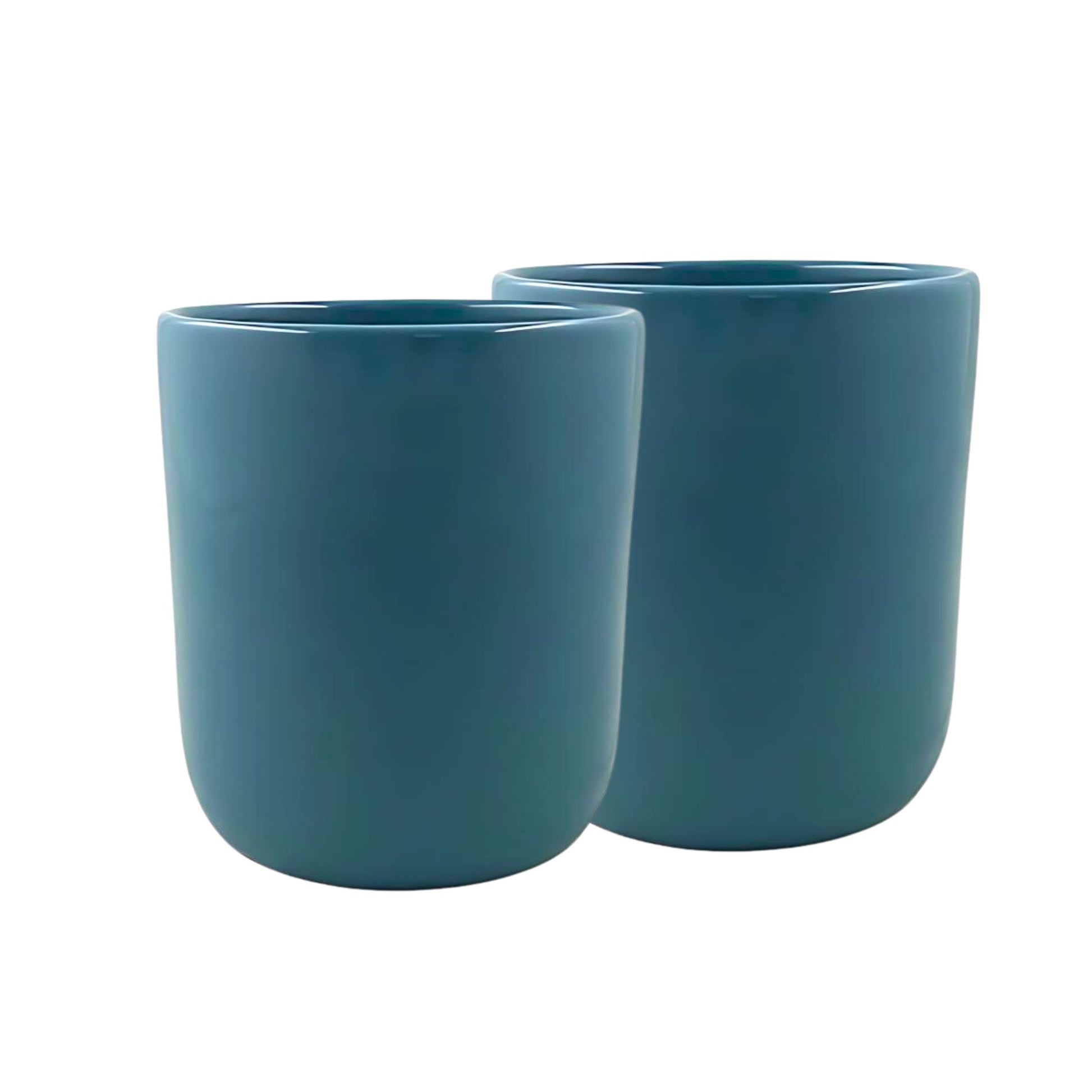 Reims Stoneware Atlantic Utensil Cup, Set of 2 Canvas Home Atlantic, Blue, Hand Glazed, Kitchen Crock, Kitchen Utensil Cup, Reims Atlantic, Reims Collection, Reims Utensil Cup, Utensil Cup