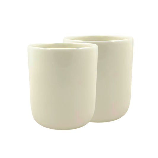 Reims Stoneware Salt Utensil Cup, Set of 2 Canvas Home Hand Glazed, Kitchen Crock, Kitchen Utensil Cup, Reims Collection, Reims Salt, Reims Utensil Cup, Salt, Utensil Cup, White