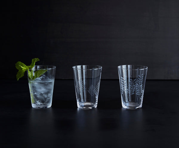 Sienna Etched Water Glassware Set