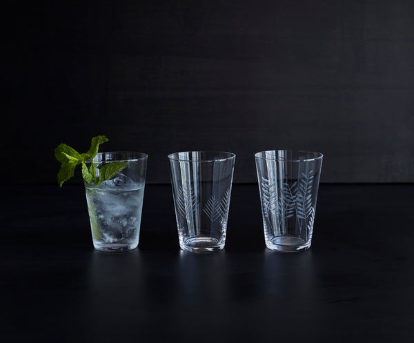 Sienna Etched Wine Glasses - Set of 6