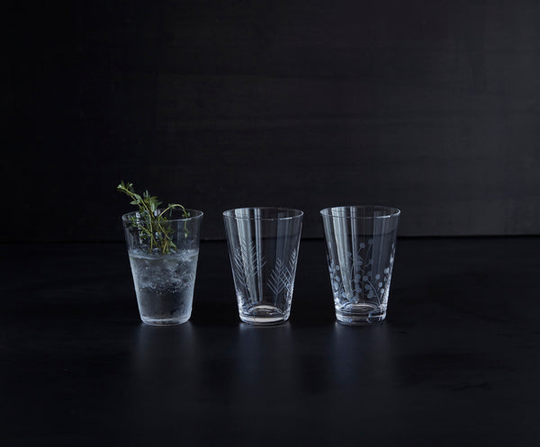 Sienna Etched Stemless Wine Glassware Set Canvas Home Barware, Clear, Etched, Etched Floral, Etched Foliage, Etched Glass, Etched Glassware, Etched Stemless Wine, Glass, Glassware, Red Wine, Red Wine Glass, Sienna, Stemless, Stemless Wine, White Wine, White Wine Glass, Wine