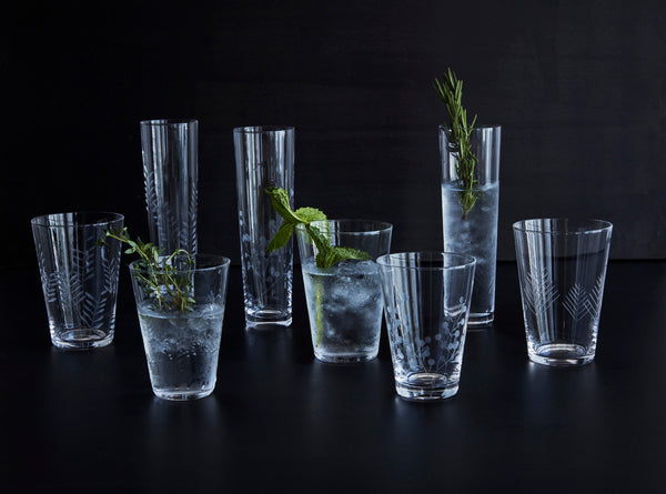 Sienna Etched Water Glasses - Set of 6