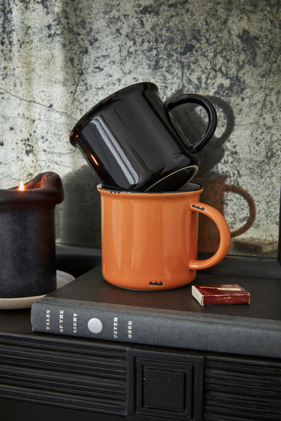 Tinware Mug in Black - Set of 4