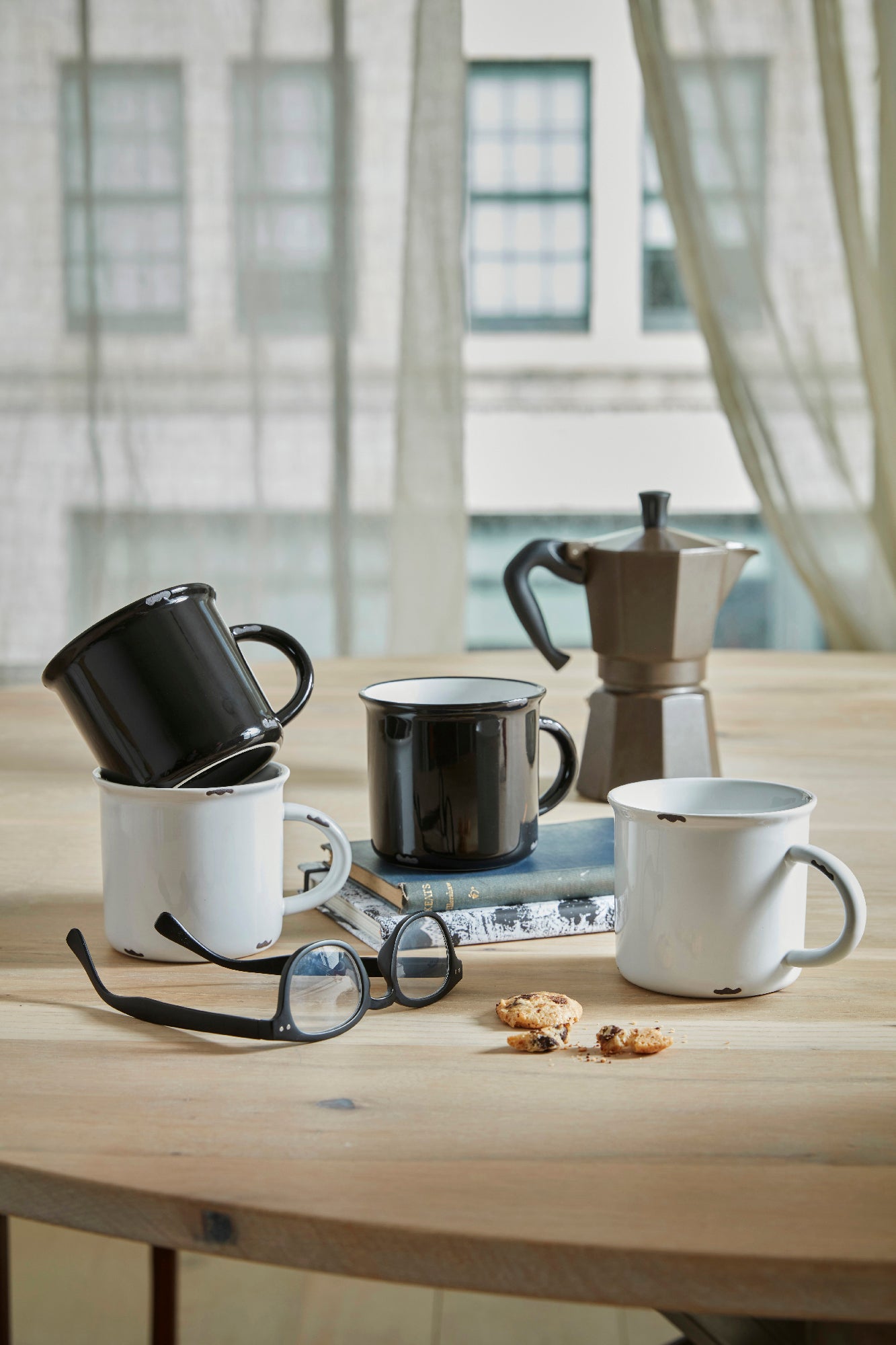 Tinware Mug in Black - Set of 4 Canvas Home "contemporary dinnerware", Blue, canvas home, Coffee + Tea, Gifts-25-&-Below, Mugs + Cups, red-white-blue, related-tinware-mug, Tinware Collection