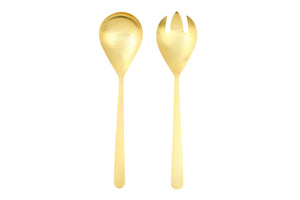 Oslo Salad Servers in Gold - Canvas Home