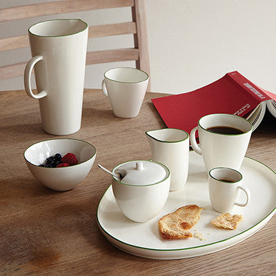 Abbesses Blue Rim Porcelain Pasta Bowl, Set of 4 Canvas Home Abbesses, Abbesses Blue Rim, Abbesses Bowl, Abbesses Collection, Abbesses Pasta Bowl, Abbesses Pasta Bowl Set, Blue, Blue Rim, Bowls, Casual Dinnerware, Colored Rim, Colored Rim Dinnerware, Pasta, Porcelain, Porcelain Dinnerware, Set of 4, White, White & Blue