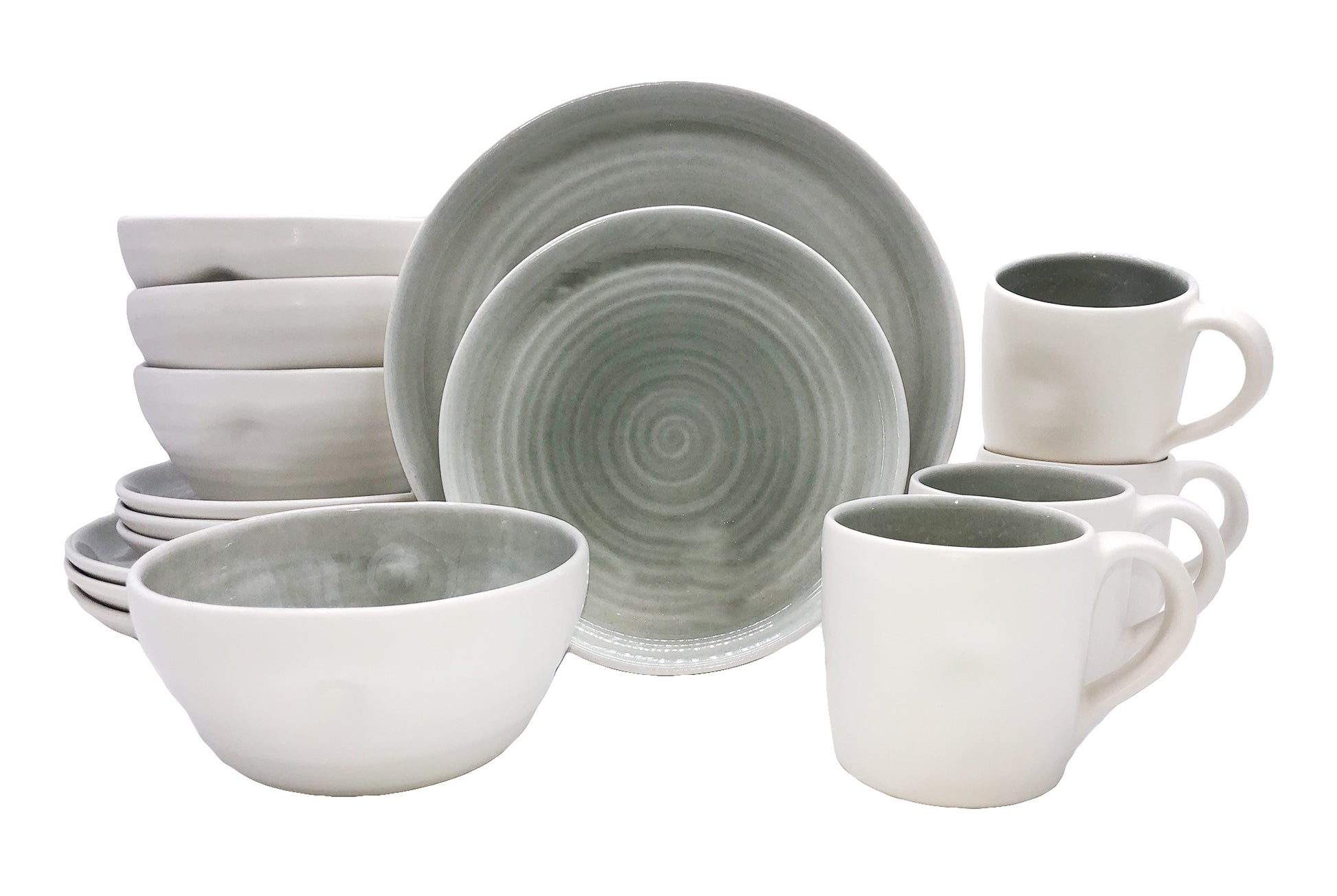 Pinch Grey Stoneware 16 Piece Dinnerware Set, Service For 4 Canvas Home $20-$30, canvas home, contemporary dinnerware, dinnerware, dinnerware sets, dish sets, handmade, Medium, mikasa dinnerware, new, Pinch, Plates